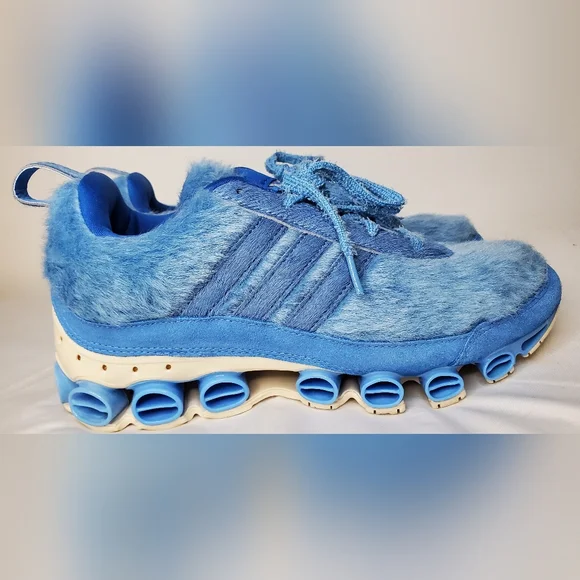 ADIDAS Size 9 'KF YTI Microbounce'- Men's sneakers-light blue faux